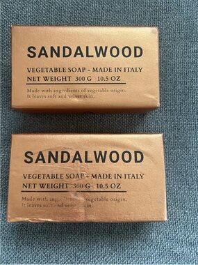 Alchimia 2 pack ~ Sandalwood Vegetable Bar Soap 10.5 oz Each